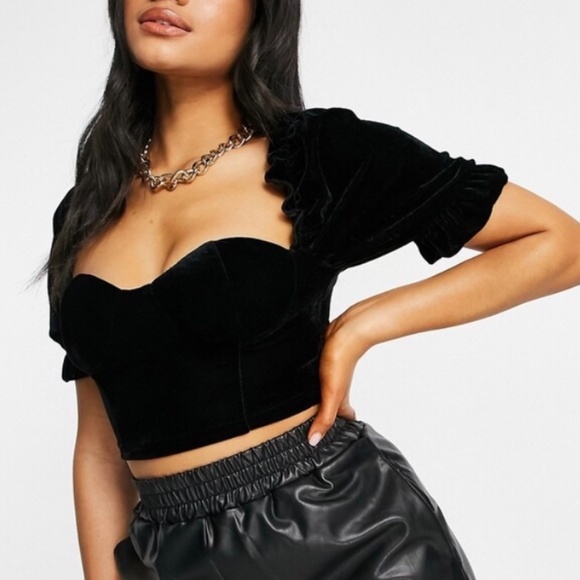 Black Crop Top - Picture 1 of 6